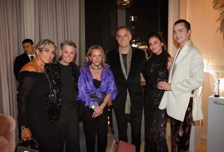 Amy Green with Caroline Scheufele, Giovanni Fares and guests Chopard
